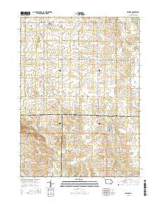 Walker Iowa Current topographic map, 1:24000 scale, 7.5 X 7.5 Minute, Year 2015