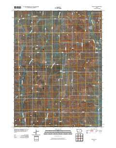 Wallin Iowa Historical topographic map, 1:24000 scale, 7.5 X 7.5 Minute, Year 2010