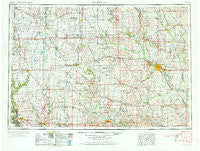 Waterloo Iowa Historical topographic map, 1:250000 scale, 1 X 2 Degree, Year 1954