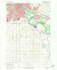 Waterloo South Iowa Historical topographic map, 1:24000 scale, 7.5 X 7.5 Minute, Year 1963