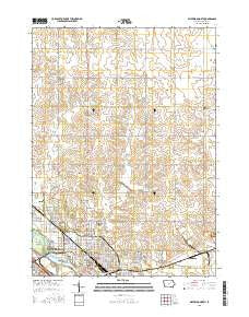 Waterloo North Iowa Current topographic map, 1:24000 scale, 7.5 X 7.5 Minute, Year 2015