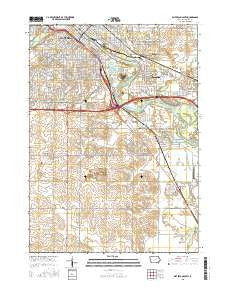 Waterloo South Iowa Current topographic map, 1:24000 scale, 7.5 X 7.5 Minute, Year 2015