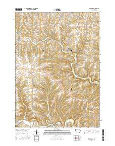 Waterville Iowa Current topographic map, 1:24000 scale, 7.5 X 7.5 Minute, Year 2015