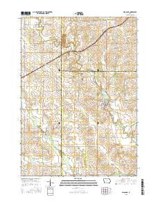 Waucoma Iowa Current topographic map, 1:24000 scale, 7.5 X 7.5 Minute, Year 2015
