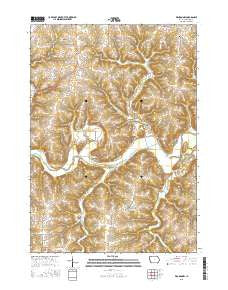 Waukon NW Iowa Current topographic map, 1:24000 scale, 7.5 X 7.5 Minute, Year 2015