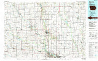 Waverly Iowa Historical topographic map, 1:100000 scale, 30 X 60 Minute, Year 1984