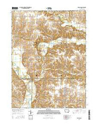 Wayland Iowa Current topographic map, 1:24000 scale, 7.5 X 7.5 Minute, Year 2015