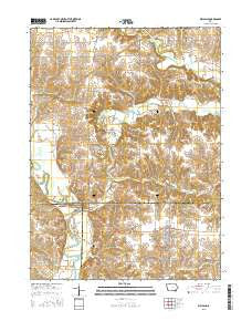 Wayland Iowa Current topographic map, 1:24000 scale, 7.5 X 7.5 Minute, Year 2015