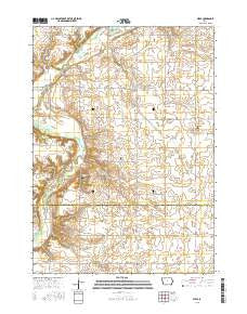 Webb Iowa Current topographic map, 1:24000 scale, 7.5 X 7.5 Minute, Year 2015