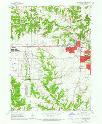 West Burlington Iowa Historical topographic map, 1:24000 scale, 7.5 X 7.5 Minute, Year 1964
