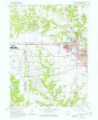 West Burlington Iowa Historical topographic map, 1:24000 scale, 7.5 X 7.5 Minute, Year 1964