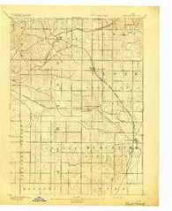 West Liberty Iowa Historical topographic map, 1:62500 scale, 15 X 15 Minute, Year 1894