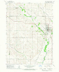West Liberty Iowa Historical topographic map, 1:24000 scale, 7.5 X 7.5 Minute, Year 1965