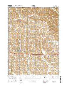 West Branch Iowa Current topographic map, 1:24000 scale, 7.5 X 7.5 Minute, Year 2015