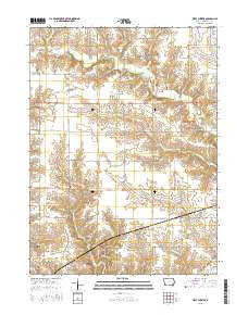 West Chester Iowa Current topographic map, 1:24000 scale, 7.5 X 7.5 Minute, Year 2015