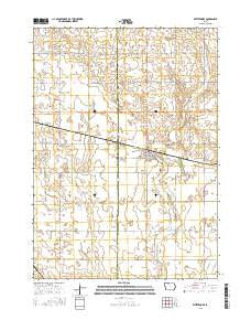 Whittemore Iowa Current topographic map, 1:24000 scale, 7.5 X 7.5 Minute, Year 2015
