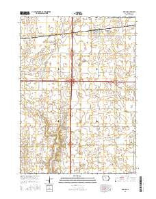 Williams Iowa Current topographic map, 1:24000 scale, 7.5 X 7.5 Minute, Year 2015