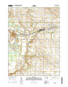 Wilton Iowa Current topographic map, 1:24000 scale, 7.5 X 7.5 Minute, Year 2015