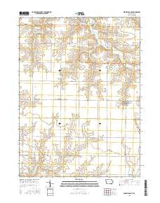 Winfield South Iowa Current topographic map, 1:24000 scale, 7.5 X 7.5 Minute, Year 2015