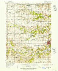Winterset Iowa Historical topographic map, 1:62500 scale, 15 X 15 Minute, Year 1952