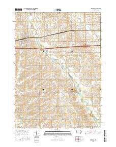 Winthrop Iowa Current topographic map, 1:24000 scale, 7.5 X 7.5 Minute, Year 2015