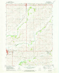 Wiota Iowa Historical topographic map, 1:24000 scale, 7.5 X 7.5 Minute, Year 1971