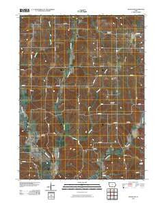 Woodland Iowa Historical topographic map, 1:24000 scale, 7.5 X 7.5 Minute, Year 2010