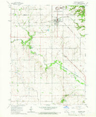 Woodward Iowa Historical topographic map, 1:24000 scale, 7.5 X 7.5 Minute, Year 1965