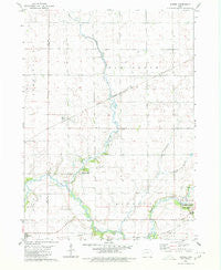 Yetter Iowa Historical topographic map, 1:24000 scale, 7.5 X 7.5 Minute, Year 1980