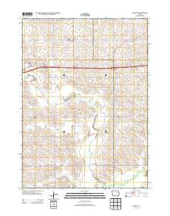 Zaneta Iowa Historical topographic map, 1:24000 scale, 7.5 X 7.5 Minute, Year 2013