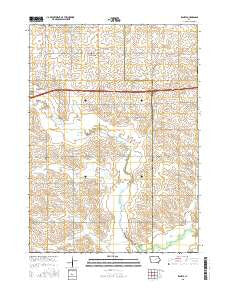 Zaneta Iowa Current topographic map, 1:24000 scale, 7.5 X 7.5 Minute, Year 2015