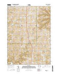 Zwingle Iowa Current topographic map, 1:24000 scale, 7.5 X 7.5 Minute, Year 2015