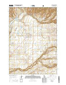 Ashton Idaho Current topographic map, 1:24000 scale, 7.5 X 7.5 Minute, Year 2013