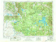 Ashton Idaho Historical topographic map, 1:250000 scale, 1 X 2 Degree, Year 1955