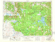 Ashton Idaho Historical topographic map, 1:250000 scale, 1 X 2 Degree, Year 1955