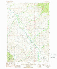 Baker Idaho Historical topographic map, 1:24000 scale, 7.5 X 7.5 Minute, Year 1989