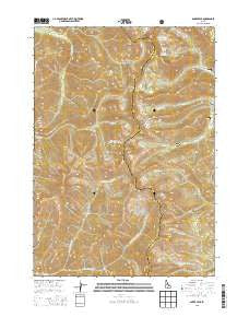 Baker Peak Idaho Current topographic map, 1:24000 scale, 7.5 X 7.5 Minute, Year 2013