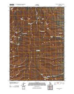 Bannock Peak Idaho Historical topographic map, 1:24000 scale, 7.5 X 7.5 Minute, Year 2010