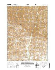 Baugh Creek Idaho Current topographic map, 1:24000 scale, 7.5 X 7.5 Minute, Year 2013