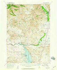 Bellevue Idaho Historical topographic map, 1:62500 scale, 15 X 15 Minute, Year 1957