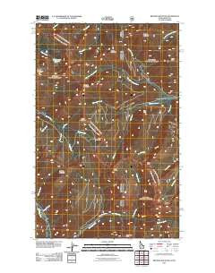 Benning Mountain Idaho Historical topographic map, 1:24000 scale, 7.5 X 7.5 Minute, Year 2011