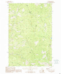 Berge Peak Idaho Historical topographic map, 1:24000 scale, 7.5 X 7.5 Minute, Year 1988
