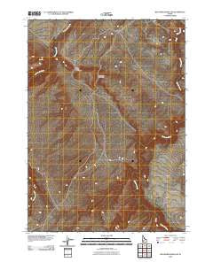 Big Horse Basin Gap Idaho Historical topographic map, 1:24000 scale, 7.5 X 7.5 Minute, Year 2010