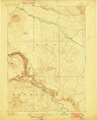 Bisuka Idaho Historical topographic map, 1:125000 scale, 30 X 30 Minute, Year 1894