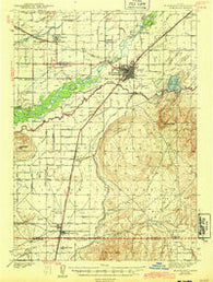 Blackfoot Idaho Historical topographic map, 1:62500 scale, 15 X 15 Minute, Year 1943