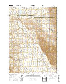 Blue Dome Idaho Current topographic map, 1:24000 scale, 7.5 X 7.5 Minute, Year 2013