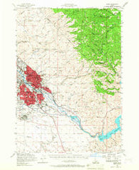 Boise Idaho Historical topographic map, 1:62500 scale, 15 X 15 Minute, Year 1954
