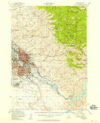 Boise Idaho Historical topographic map, 1:62500 scale, 15 X 15 Minute, Year 1954