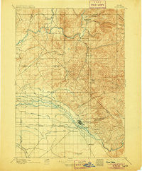 Boise Idaho Historical topographic map, 1:125000 scale, 30 X 30 Minute, Year 1897