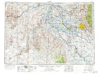 Boise Idaho Historical topographic map, 1:250000 scale, 1 X 2 Degree, Year 1955